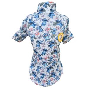 Camiseta Canelada Stitch Flores