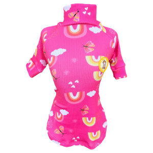 Camiseta Canelada Arco-Íris Pink