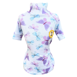 Camiseta Canelada Borboleta Lilás
