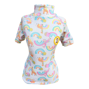 Camiseta Canelada Bichinhos Arco-Íris