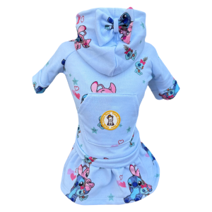 Conjunto Esporte Moletom Stitch Azul Bebê