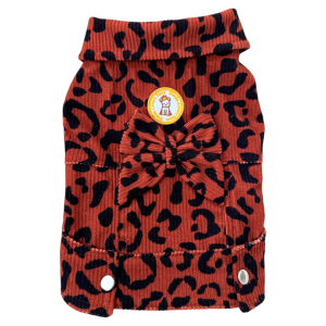Jaqueta Cropped Veludo Oncinha Escura