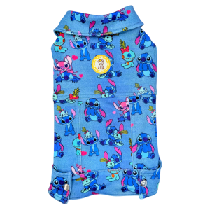 Jaqueta Moletom Stitch Azul Jeans Masc