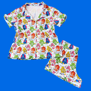 Pijama Adulto Feminino Ursinhos Carinhosos Azul Bebê