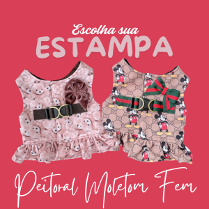 Peitoral Moletom Fem Escolha a Estampa