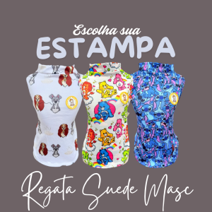 Regata Suede Masc Escolha a Estampa