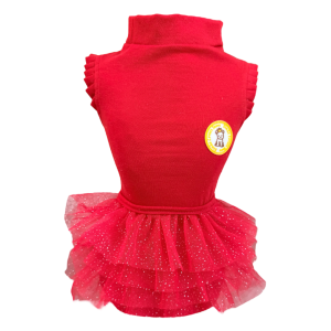 Regata com Tule Vermelho