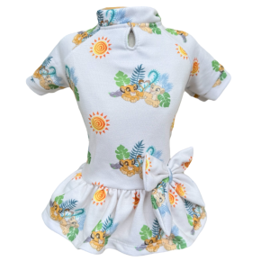 Vestido Moletom Rei Leão Bege