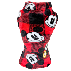 Colete Fleece Mickey Xadrez Vermelho