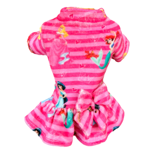 Vestido Fleece Listrado Princesas
