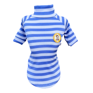 Camiseta Canelada Listrada Azul