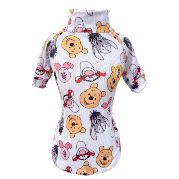 Camiseta Canelada Turma Pooh Branca - Imagem 1