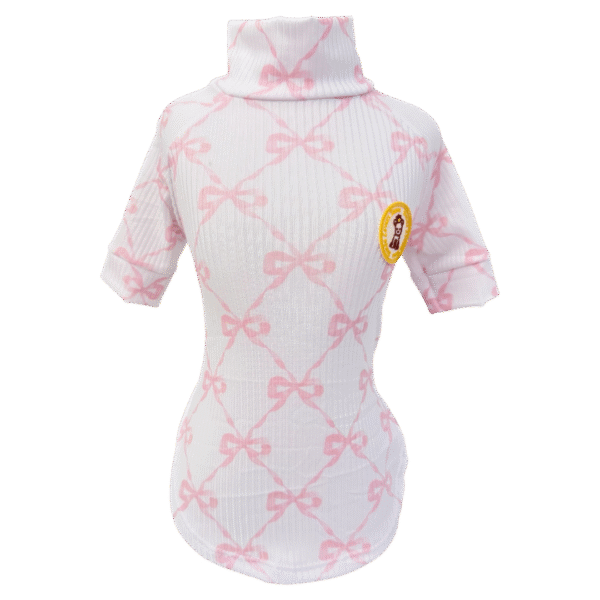 Camiseta Canelada Laços Rosa - Imagem 1