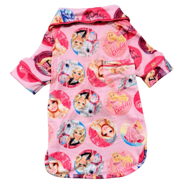 Pijama 2 Patas Barbie Rosa Bichinhos - Imagem 1